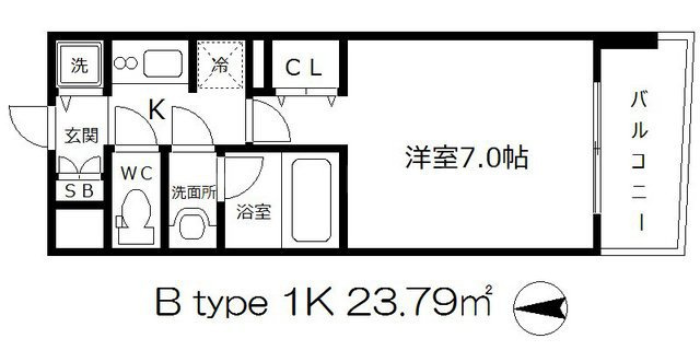 セイワパレス梅田茶屋町の間取り|セイワパレス梅田茶屋町　開放感ある間取り