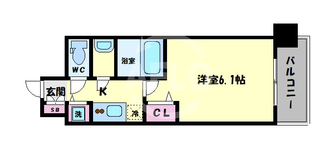 プレサンス玉造駅前の間取り|プレサンス玉造駅前　間取り