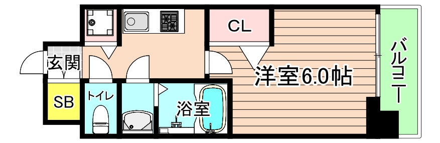 大阪市城東区今福東２丁目の賃貸マンションの間取り