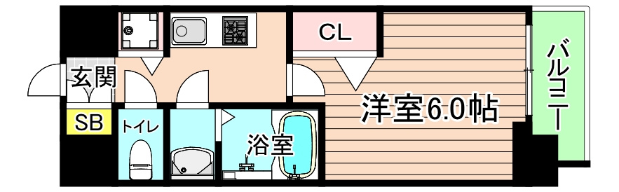 大阪市城東区今福東２丁目の賃貸マンションの間取り