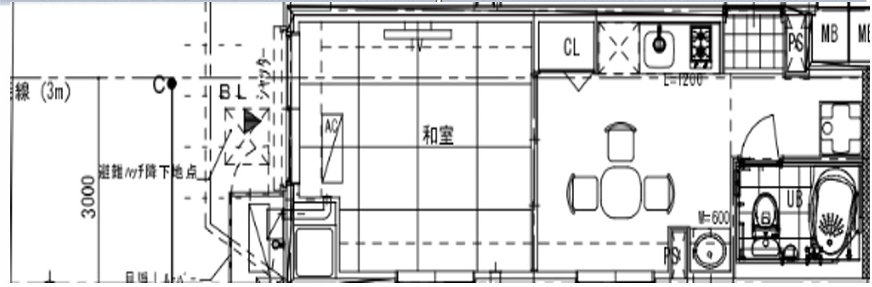 大阪市中央区南船場３丁目の店舗事務所の間取り
