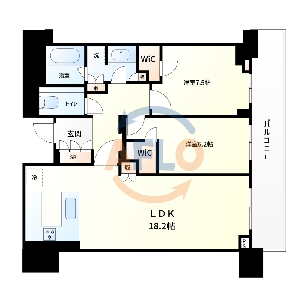 グランドメゾン新梅田タワー THE CLUB RESIDENCEの間取り|グランドメゾン新梅田タワー THE CLUB RESIDENCE　間取り