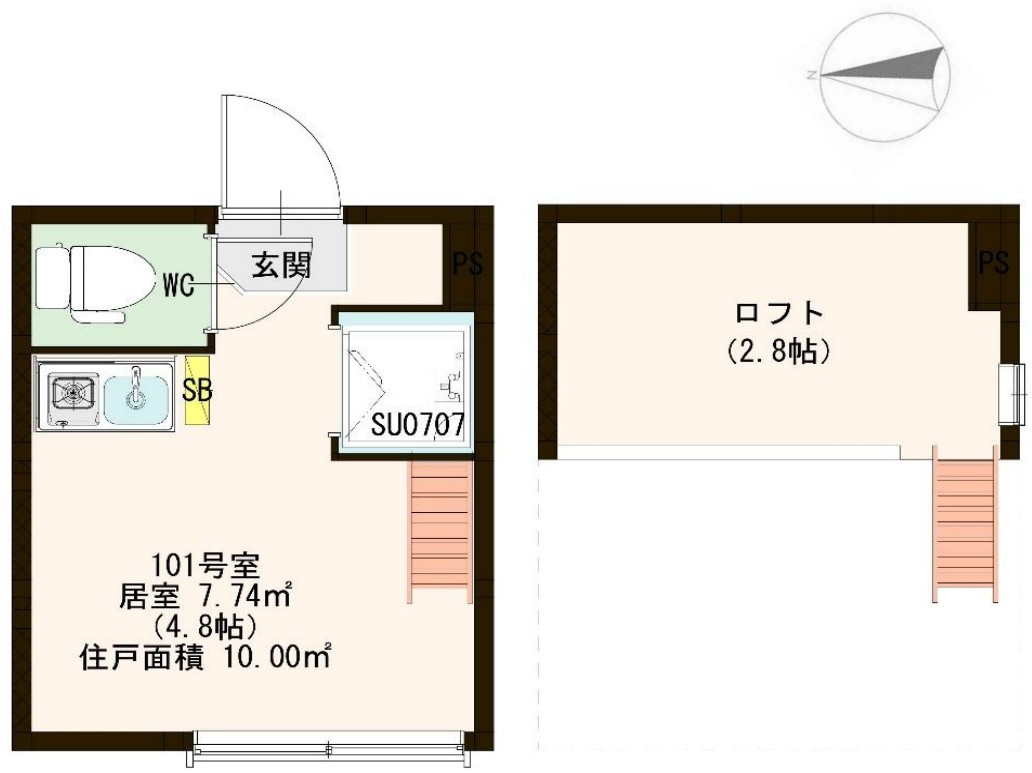 墨田区菊川３丁目のアパートの間取り