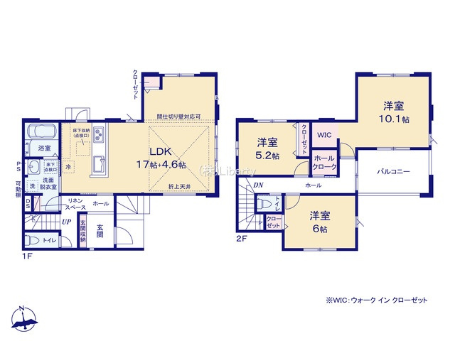 牛久市南22期　新築戸建の間取り