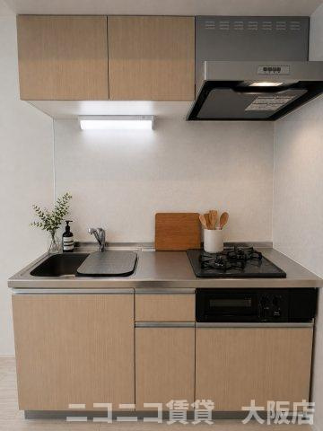 大阪市生野区田島６丁目のアパートのキッチン|CG画像です。家具家電付きではありません