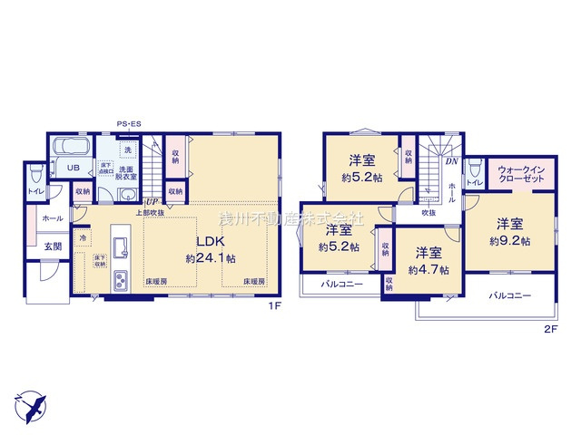 八王子市　絹ケ丘　新築一戸建て　５期の間取り|～南西向き4LDK　5LDK対応も可能な間取りです～