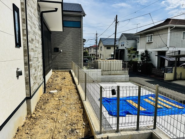 八王子市　絹ケ丘　新築一戸建て　５期の庭|～プランター植えなども楽しめるスペース～