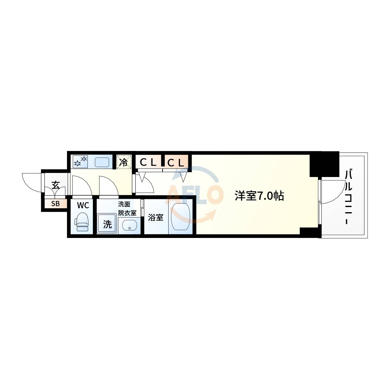 S-RESIDENCE難波大国町Deuxの間取り|S-RESIDENCE難波大国町Deux　間取り