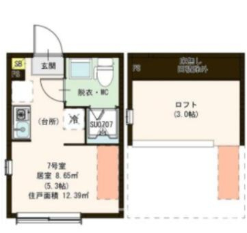 板橋区幸町のアパートの間取り