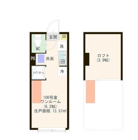 板橋区中板橋のアパートの間取り