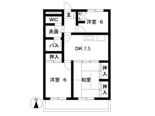 サンライズ津福の間取り