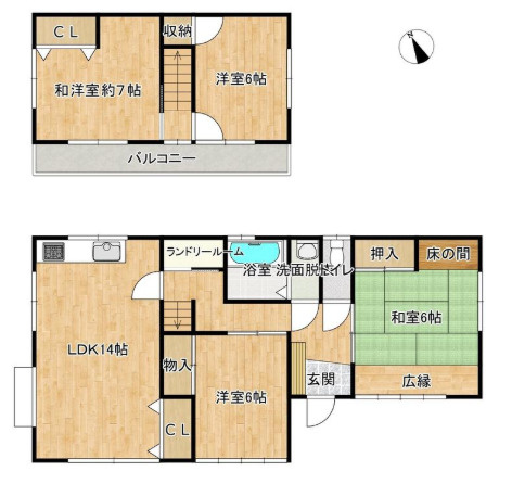 水戸市双葉台2丁目　中古戸建の間取り