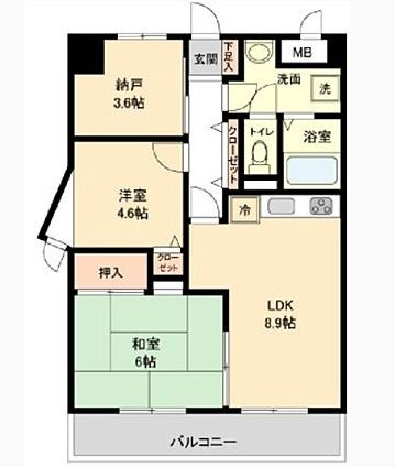 マンション白陽の間取り