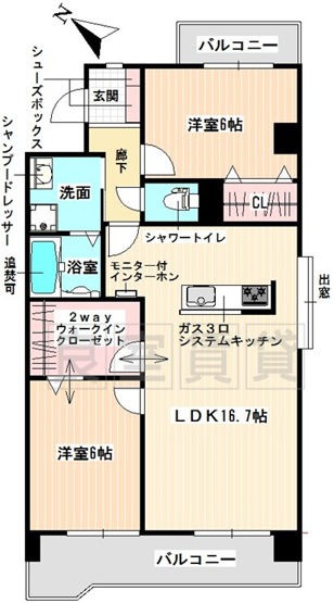 【間取り】 | クレッセンド清水ヶ岡