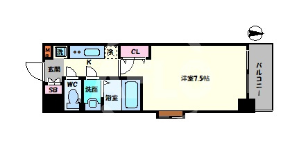 Luxe今里Ⅱの間取り|Luxe今里II　間取り