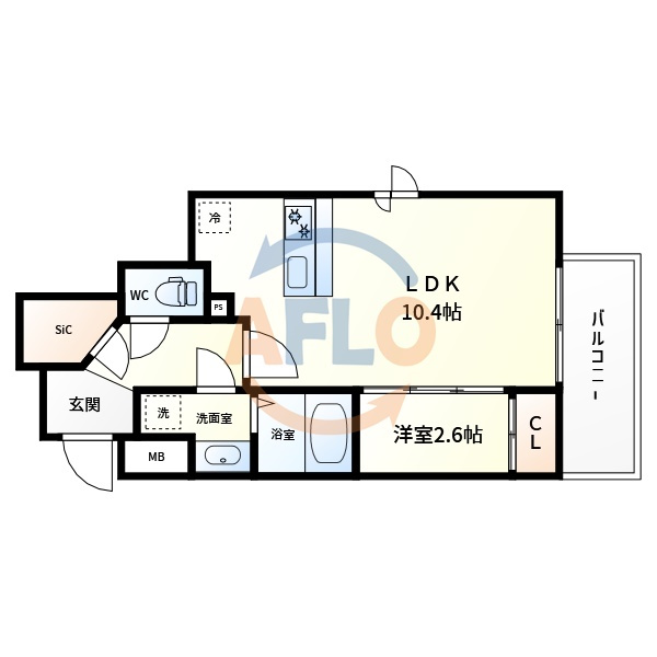 AFFLUENCE難波EAST　浪速小学校区の間取り|AFFLUENCE難波EAST　間取り