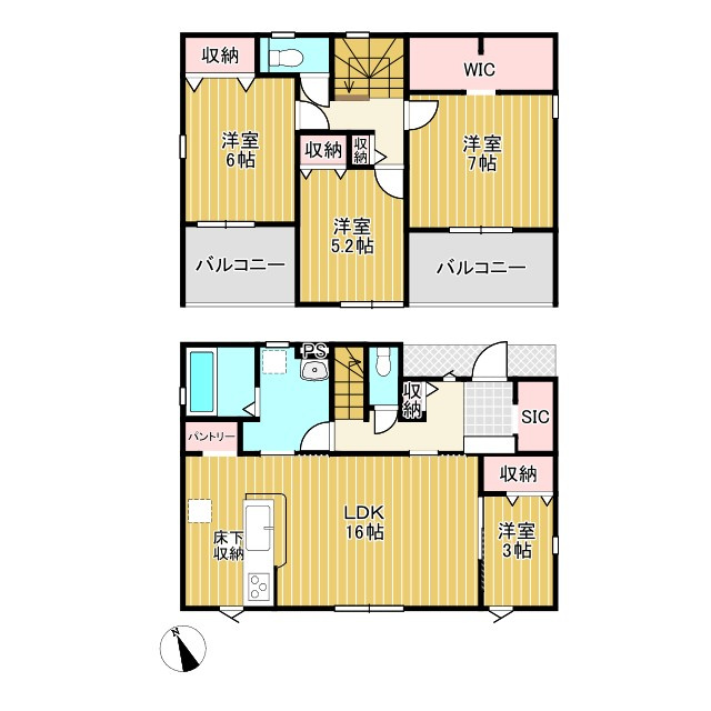 ●津市河芸町影重 第2 新築戸建【全2棟】の間取り