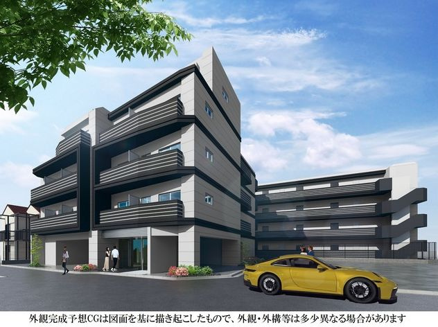 【外観パース】アジールコート三宿テラス