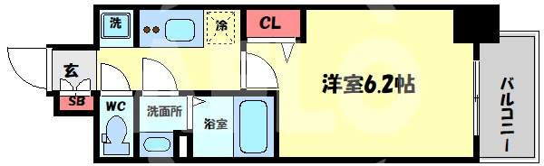 プレサンス天神橋筋六丁目ヴォワールの間取り|プレサンス天神橋六丁目ヴォワール　間取り