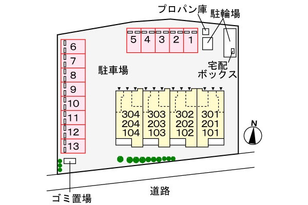 グランツの区画図|駐車場