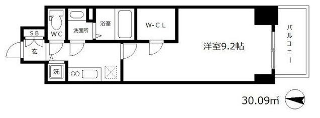 プレサンス江戸堀の間取り|プレサンス江戸堀　開放感のある間取り