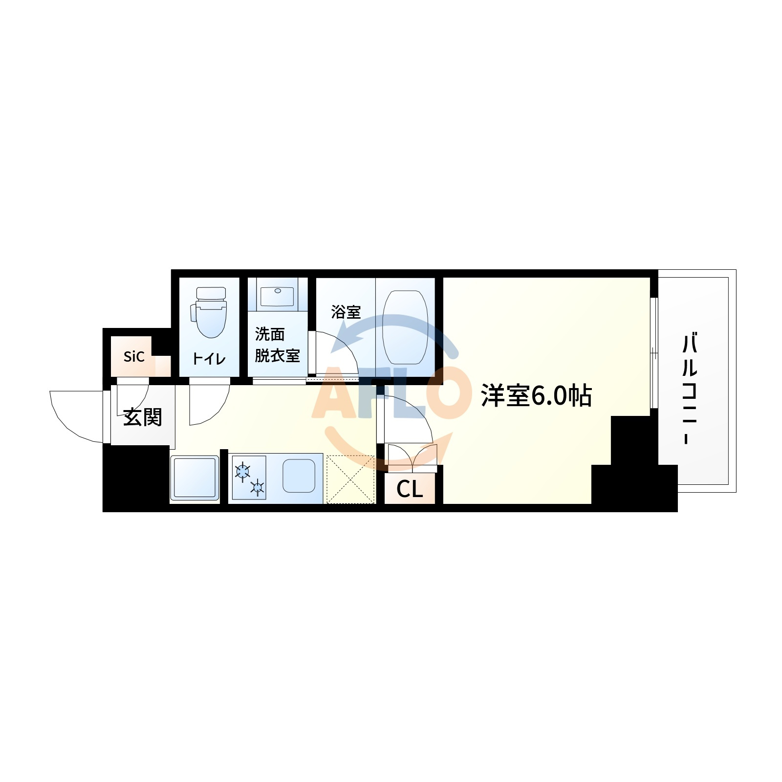 クレストコート靭公園THE CLASSの間取り|クレストコート靭公園THE CLASS　間取り