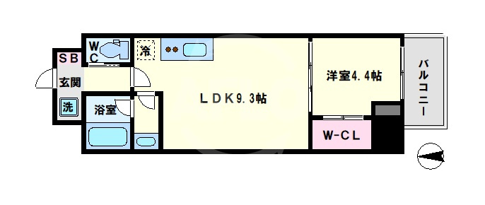 ブエナビスタ大手通の間取り|ブエナビスタ大手通　間取り