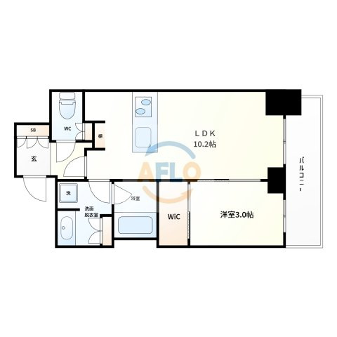 ウエリスタワー谷町四丁目の間取り|ウエリスタワー谷町四丁目　間取り