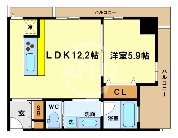 アーバネックス淀屋橋の間取り|アーバネックス淀屋橋　間取り