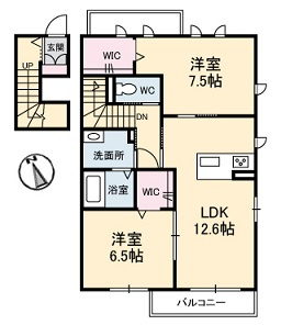 アンルミエール　Ａ棟の間取り