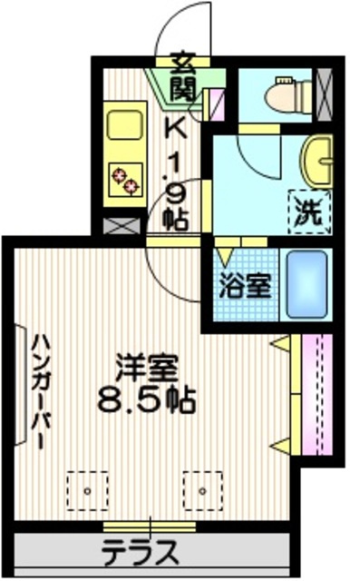 メゾン　マグノリアの間取り|ゆったり広めの洋室８．５帖