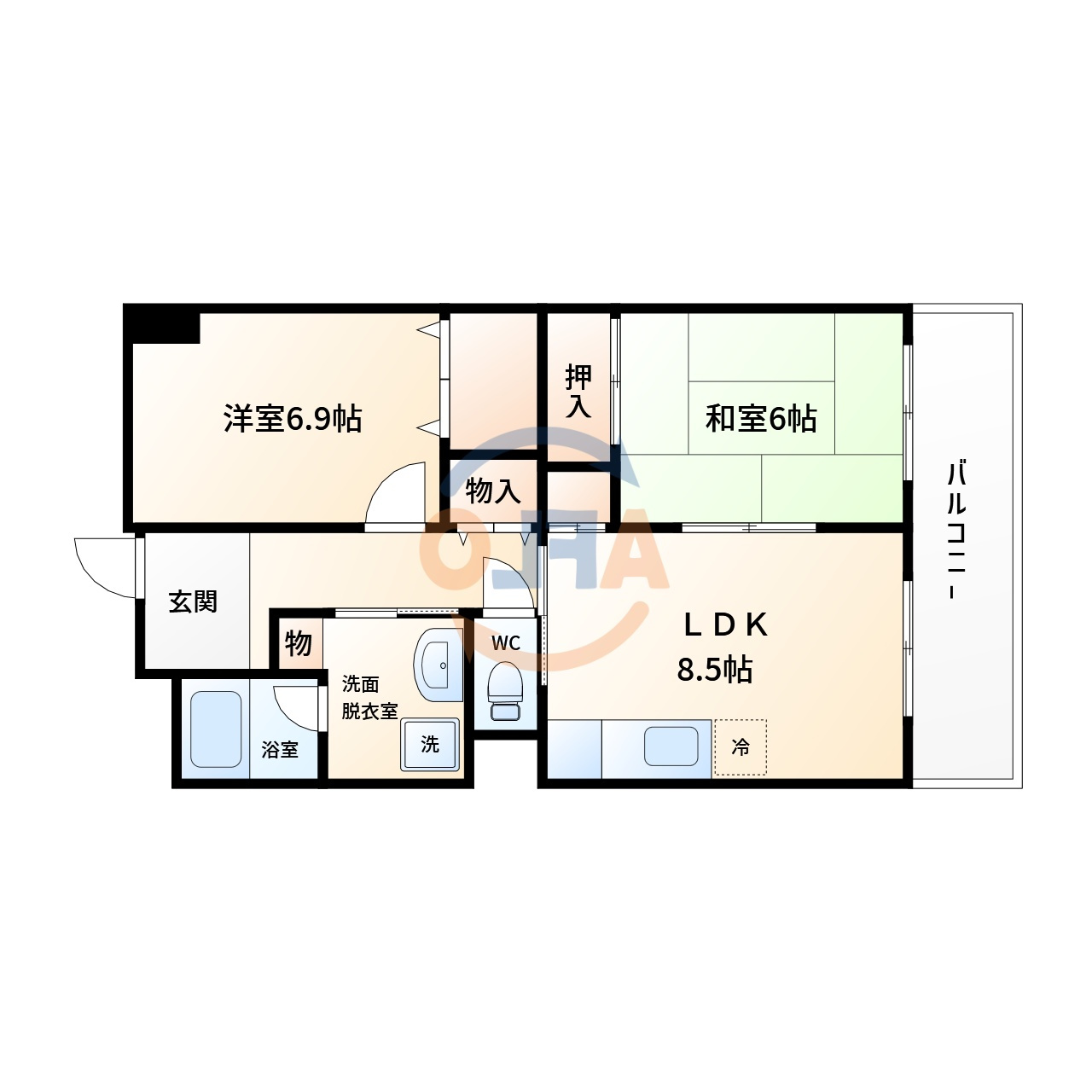 クロスロード　桜宮小学校区の間取り|クロスロード　間取り