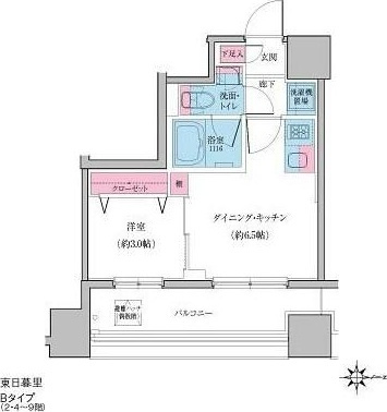 クレヴィアリグゼ日暮里の間取り