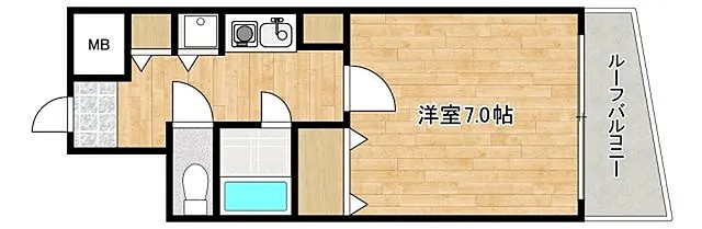 神戸市灘区王子町１丁目の賃貸マンションの間取り