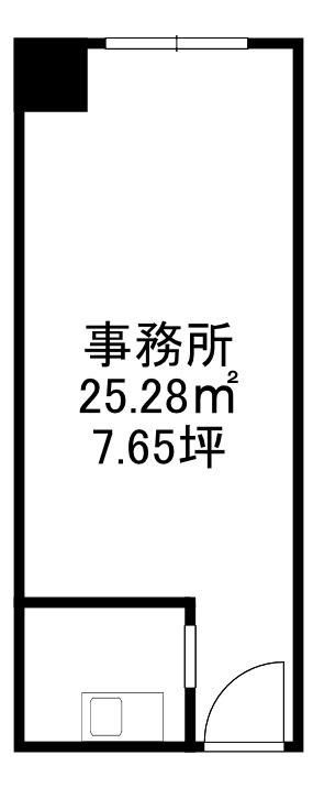 宝塚市武庫川町の店舗事務所の間取り