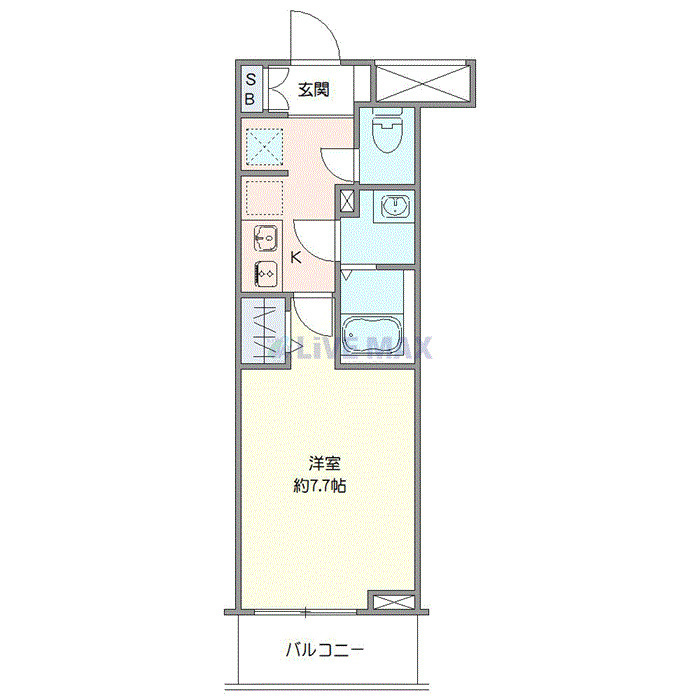 Log登戸station sideの間取り