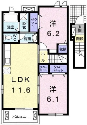 エテルノ・アロッジオ弐番館の間取り