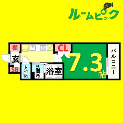 レーべスト平安　名古屋市賃貸　仲介手数料無料の間取り