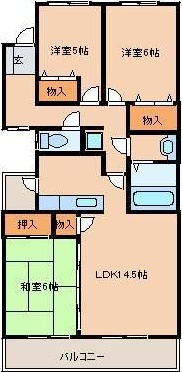 エトワール大善寺の間取り|使い勝手の良い間取りです♪