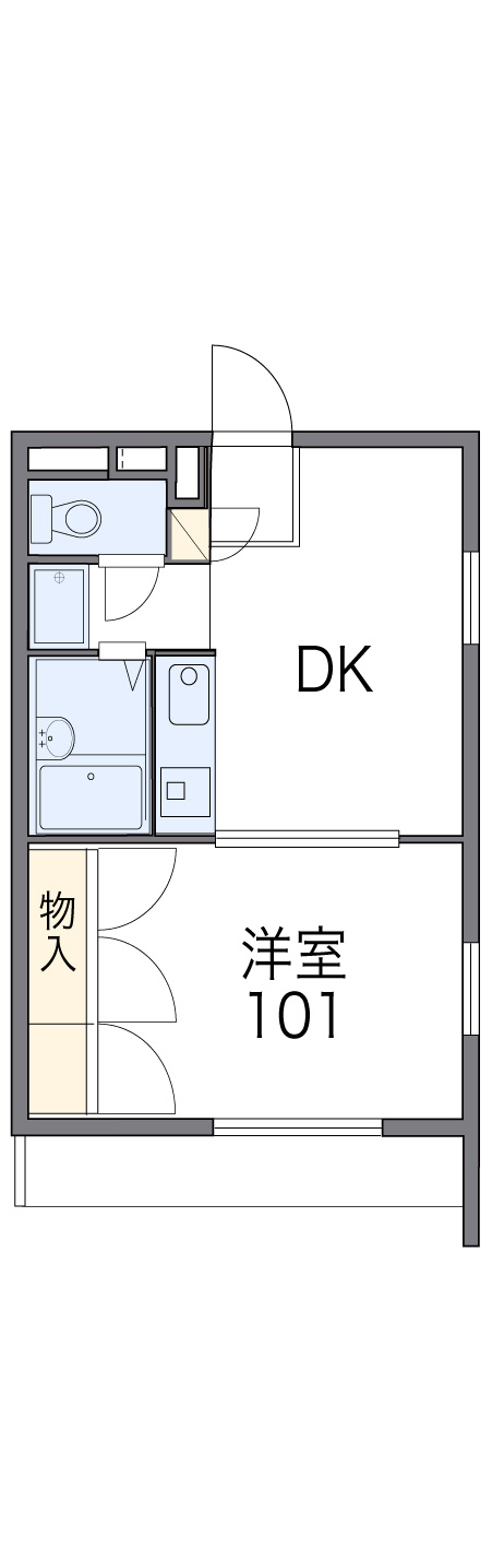 レオパレスグリーンハイツAの間取り|画像2