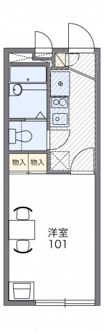 レオパレスシェソワⅡの間取り|画像2