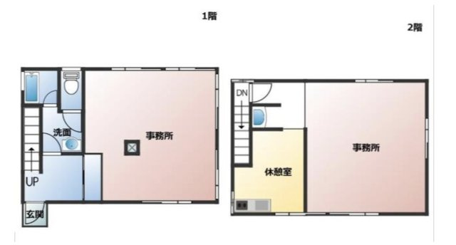 湖南市三雲の店舗事務所の間取り