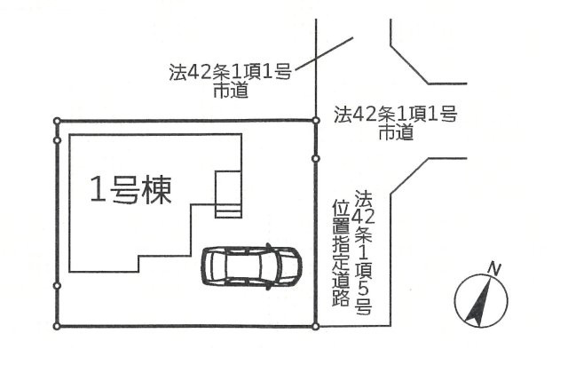 仲介手数料無料　蓮田閏戸4122-163　新築戸建　全１棟の区画図
