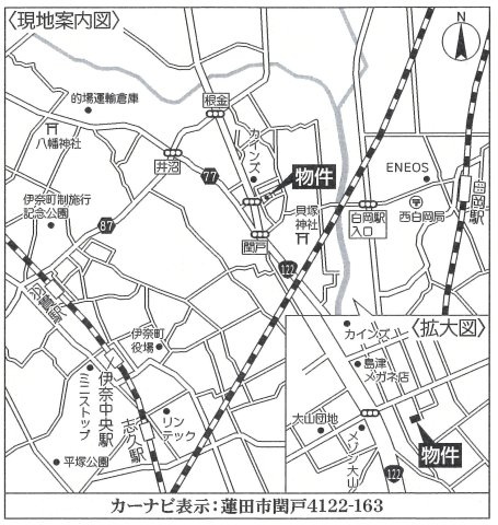 仲介手数料無料　蓮田閏戸4122-163　新築戸建　全１棟の地図|蓮田市閏戸4122-163付近