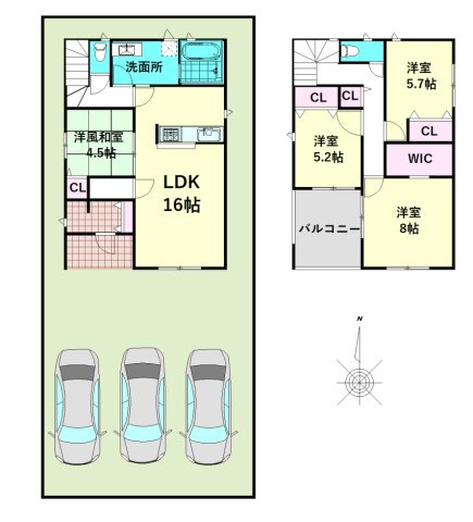 クレイドルガーデン 　越前市中央　第1　省エネ・オール電化住宅♪