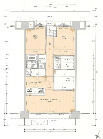 アルファライフ丸亀駅前の間取り