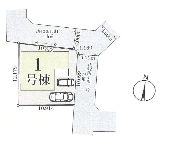 仲介手数料無料　蓮田市黒浜770-2　新築戸建　全１棟の区画図