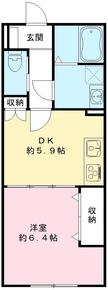 プレセアコート花園　Ｂ棟の間取り
