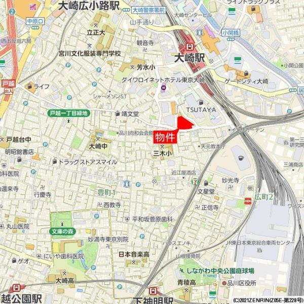 大崎ウエストシティタワーズＥＡＳＴの地図