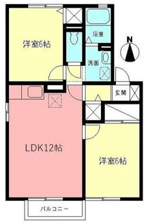 【間取り】 | ディアコートB | 「ディアコートB」の間取りです